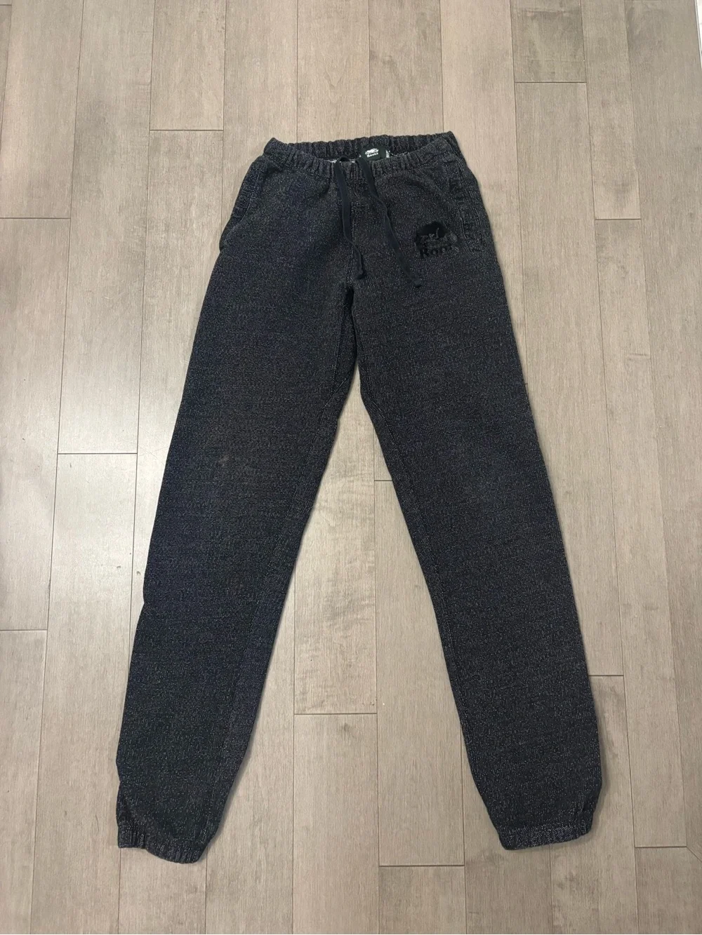 Roots Black Speckled Drawstring Joggers for Women - Picture 2 of 11